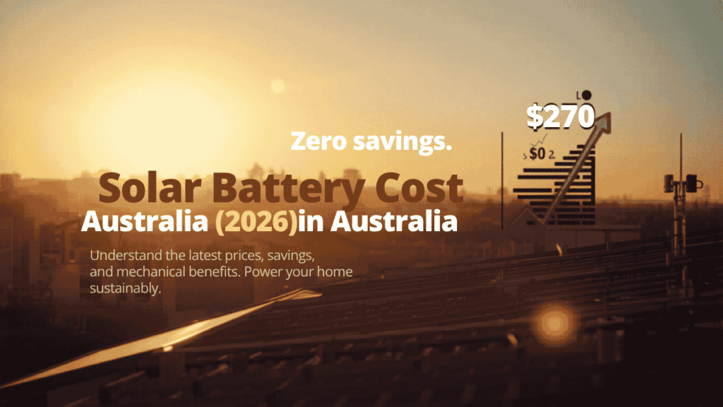 Solar Battery Cost in Australia (2026): Complete Guide for Homeowners