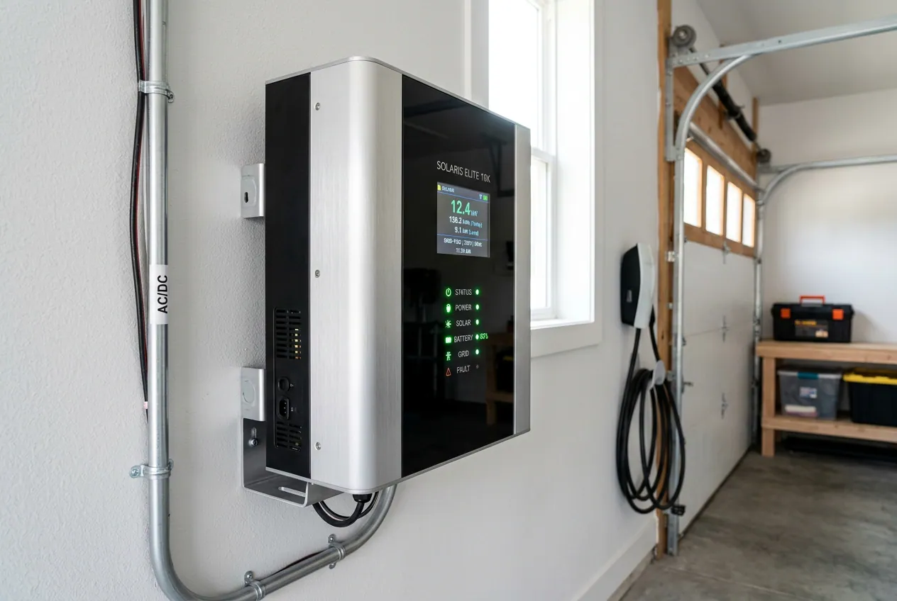 Solar inverter supporting a high-output home energy system