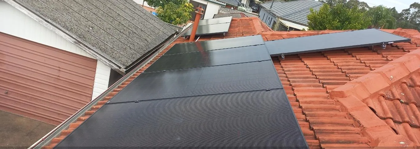 Residential rooftop solar panel installation photographed from the roof, project photo 08