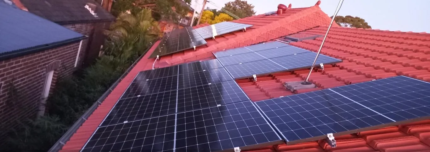 Residential rooftop solar panel installation photographed from the roof, project photo 14