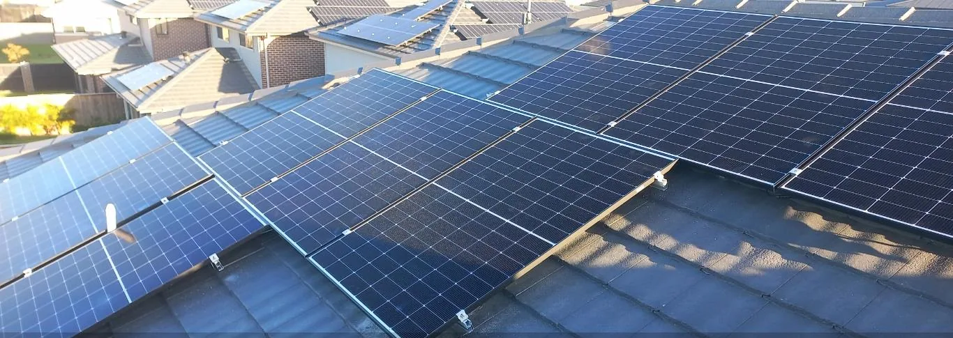 Residential rooftop solar panel installation photographed from the roof, project photo 19