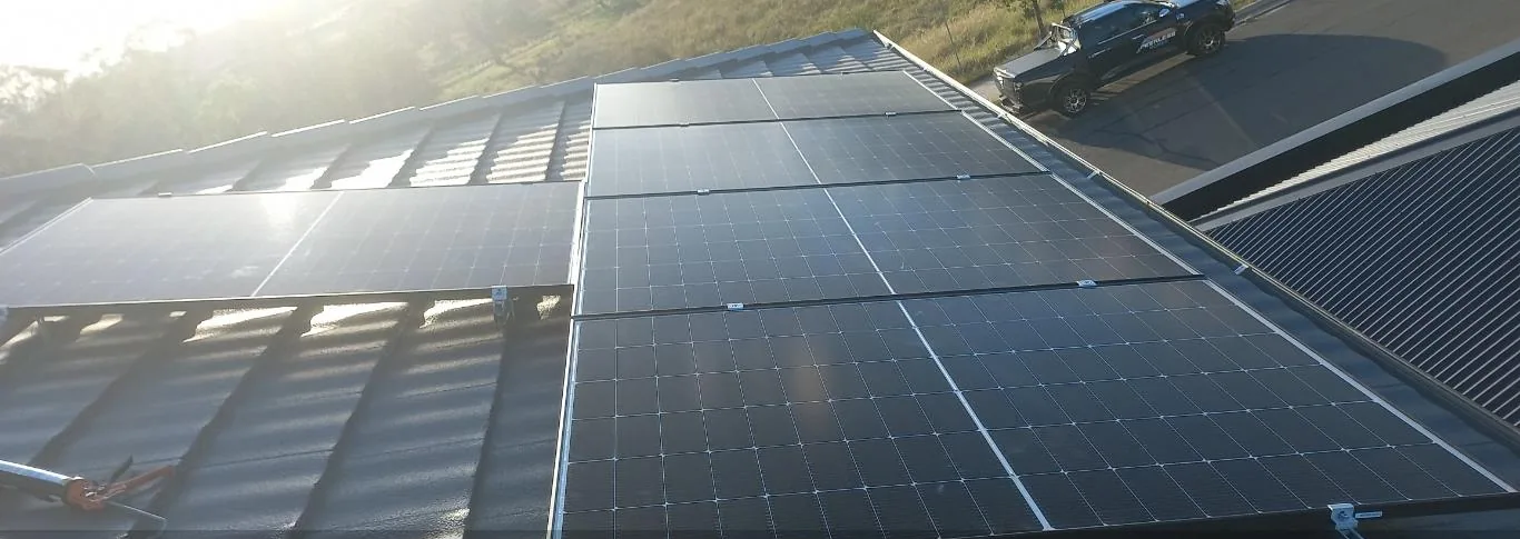 Residential rooftop solar panel installation photographed from the roof, project photo 25