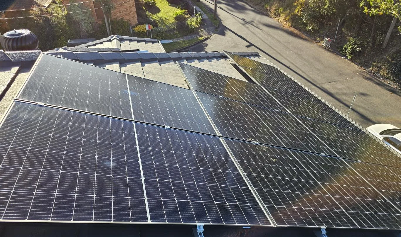 Residential rooftop solar panel installation photographed from the roof, project photo 26