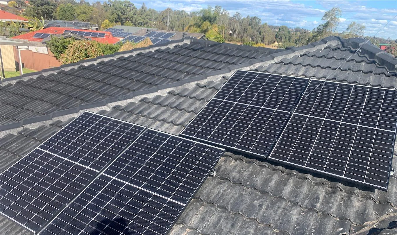 Residential rooftop solar panel installation photographed from the roof, project photo 28
