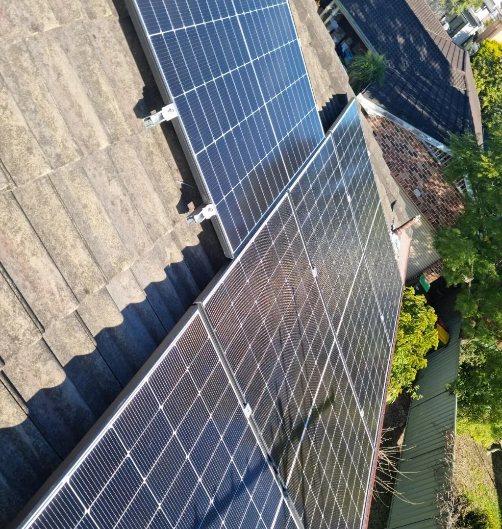 Residential rooftop solar panel installation photographed from the roof, project photo 29