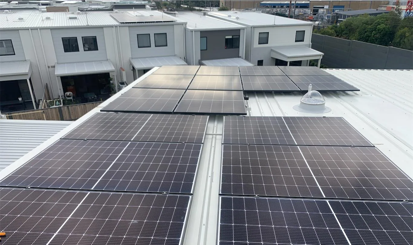 Residential rooftop solar panel installation photographed from the roof, project photo 31