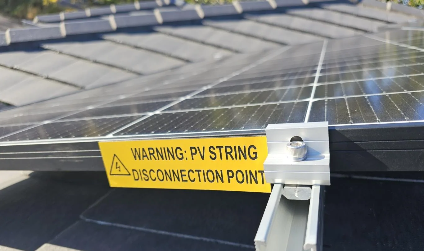 Residential rooftop solar panel installation photographed from the roof, project photo 40