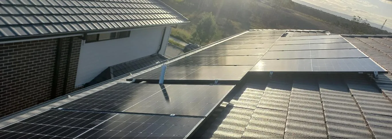 Residential rooftop solar panel installation photographed from the roof, project photo 43