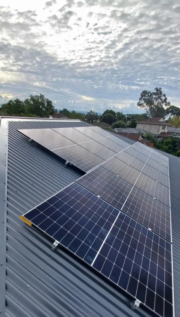Residential rooftop solar panel installation photographed from the roof, project photo 45