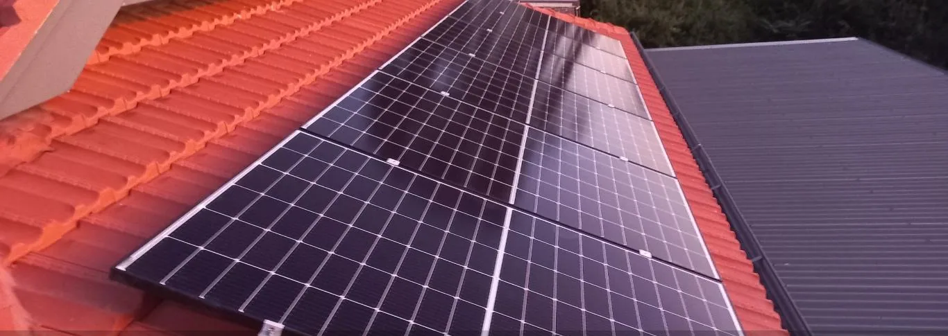 Residential rooftop solar panel installation photographed from the roof, project photo 55