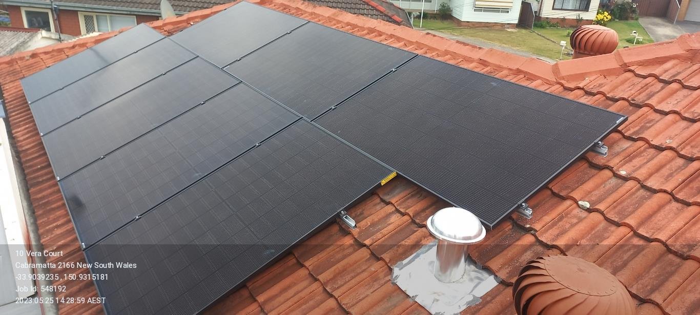 Solar installation on an Australian home in Cabramatta